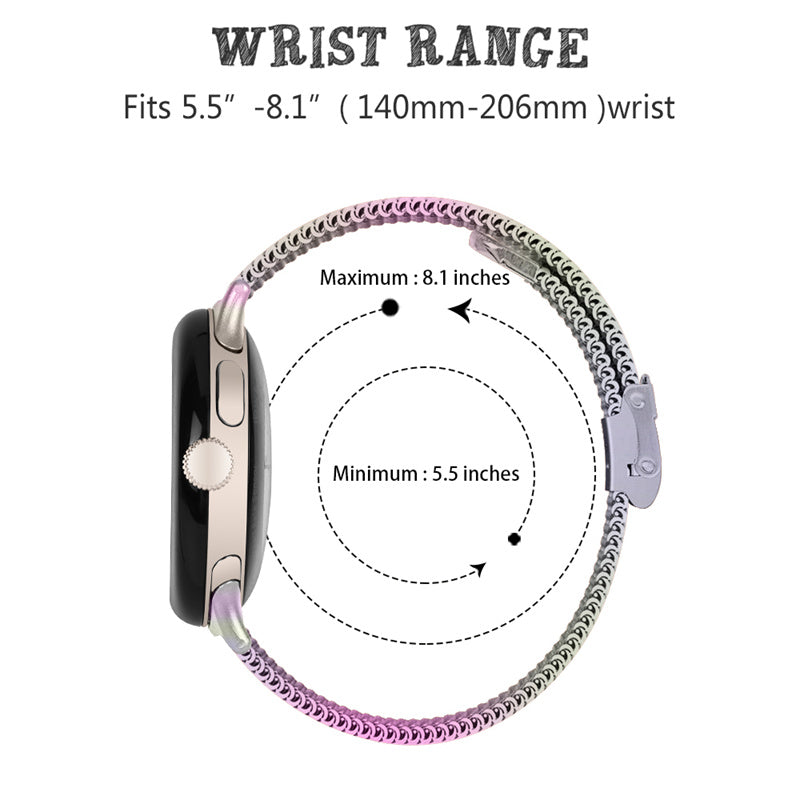 For Google Pixel Watch 2 Pixel Watch Fine Mesh Stainless Steel Watch Band Replacement Milanese Wrist Strap with Buckle For Google Pixel Watch 2 Pixel Watch Fine Mesh Stainless Steel Watch Band Replacement Milanese Wrist Strap with Buckle